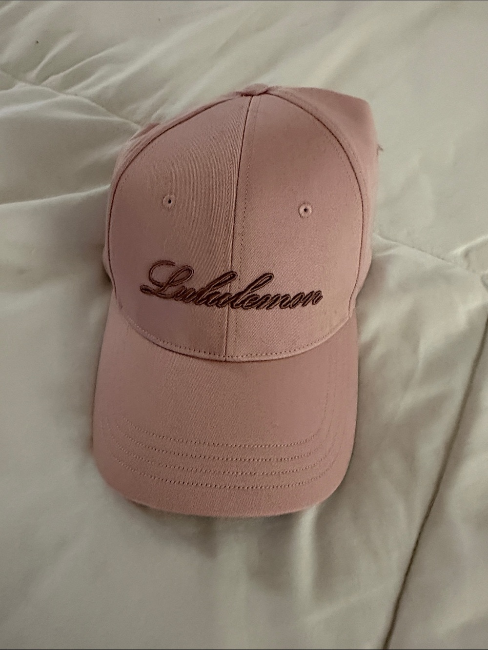lululemon athletica Blush Pink Script Logo Baseball Cap
